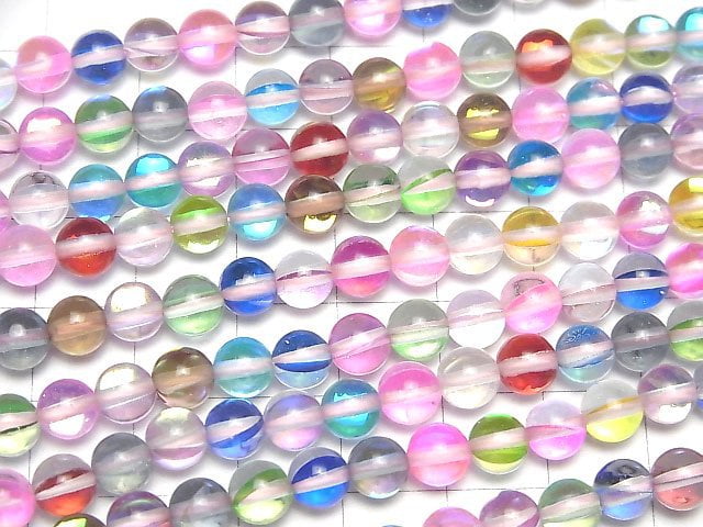 [Video] Multicolor Luna Flash Round 6mm 1strand beads (aprx.15inch/36cm)