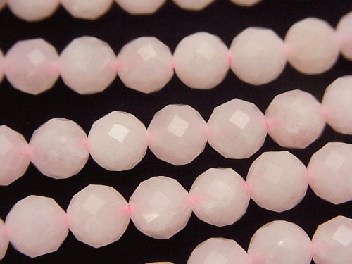 Faceted Round, Rose Quartz Gemstone Beads