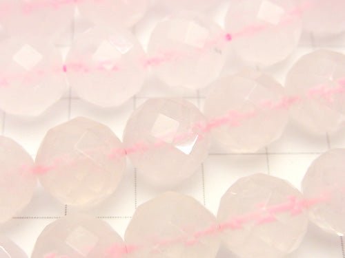 Rose Quartz AA++ 64Faceted Round 12mm half or 1strand beads (aprx.15inch/38cm)