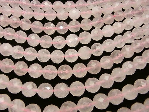 Rose Quartz AA++ 64Faceted Round 12mm half or 1strand beads (aprx.15inch/38cm)