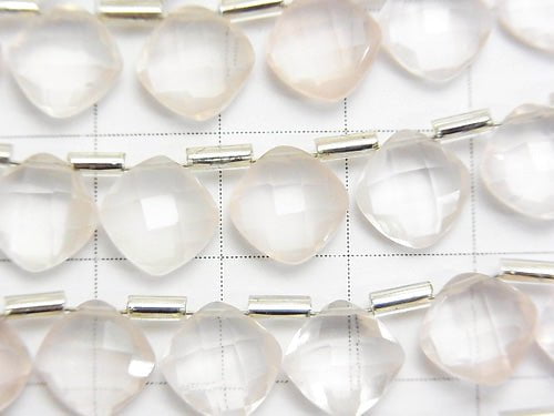 High Quality Madagascar Rose Quartz AAA Diamond Shape 9 x 9 mm half or 1 strand (20 pcs)