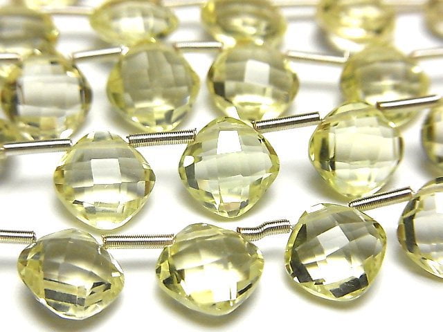 Diamond, Lemon Quartz Gemstone Beads