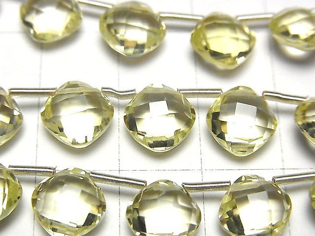 [Video] High Quality Brazil Lemon Quartz AAA Diamond Shape (Cushion Cut) 9x9mm half or 1strand (18pcs)