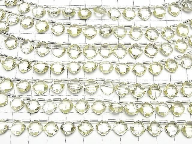 [Video]High Quality Lemon Quartz AAA Diamond Shape (Cushion Cut )9x9mm half or 1strand (18pcs )