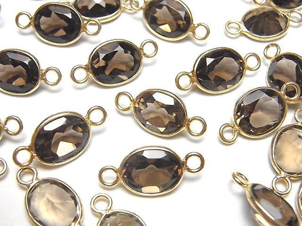 Bezel Setting, Oval, Smoky Quartz Gemstone Beads