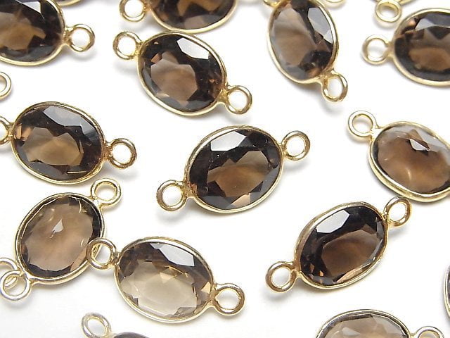 Bezel Setting, Oval, Smoky Quartz Gemstone Beads