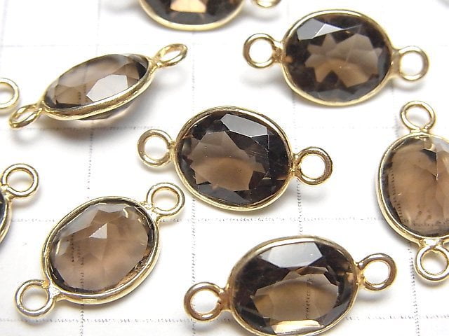 [Video] High Quality Smoky Quartz AAA Bezel Setting Oval Faceted 13x10mm [Both Side ] 18KGP 3pcs $8.79!