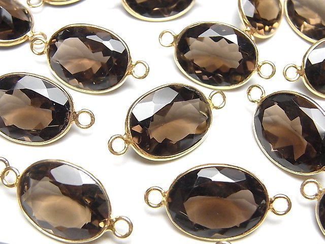 Bezel Setting, Oval, Smoky Quartz Gemstone Beads