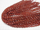 [Video] Red Agate Faceted Rice 9x6x6mm 1strand beads (aprx.13inch/33cm)