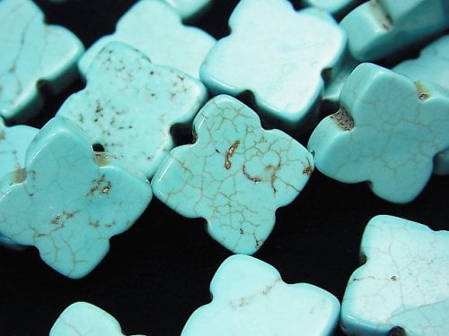 Flower, Magnesite Turquoise Gemstone Beads