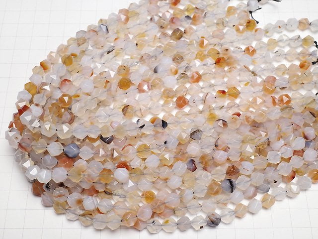 [Video] Montana Moss Agate 20 Faceted Round 8mm 1strand beads (aprx.15inch/36cm)