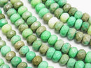 Natural color Green Chalcedony Faceted Button Rondelle 6x6x4mm half or 1strand beads (aprx.15inch/38cm)