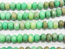 Natural color Green Chalcedony Faceted Button Rondelle 6x6x4mm half or 1strand beads (aprx.15inch/38cm)