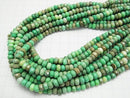 Natural color Green Chalcedony Faceted Button Rondelle 6x6x4mm half or 1strand beads (aprx.15inch/38cm)