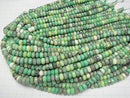 [Video]Natural color Green Chalcedony Faceted Button Rondelle 8x8x5mm half or 1strand beads (aprx.15inch/38cm)