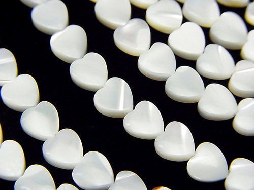 Heart, Mother of Pearl (Shell Beads) Pearl & Shell Beads