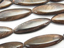 [Video] Brown Gray Color Shell Marquise 30x10x4mm 1strand beads (aprx.14inch / 34cm)