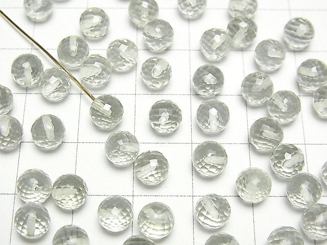 Green Amethyst AAA Half Drilled Hole Faceted Round 6 mm 5 pcs $6.79!