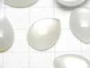 White Moonstone AAA Pear shape Cabochon 16x12mm 2pcs