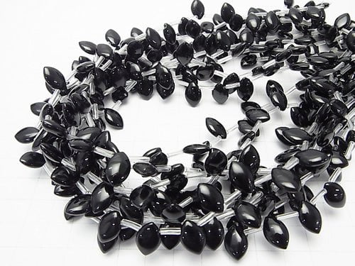 1strand $8.79! Onyx  Marquise (Smooth) 12x8x4mm 1strand beads (aprx.15inch/36cm)