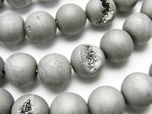 Agate, Druzy, Round Gemstone Beads