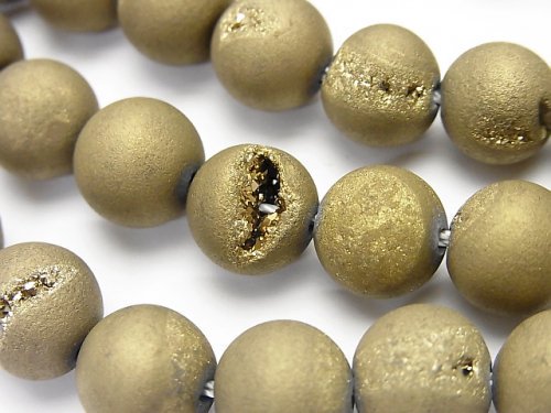 Agate, Druzy, Round Gemstone Beads