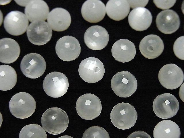 Faceted Round, Moonstone Gemstone Beads