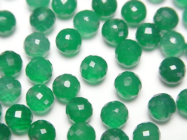 Faceted Round, Onyx Gemstone Beads