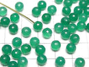 [Video]High Quality Green Onyx AAA Half Drilled Hole Faceted Round 6mm 4pcs