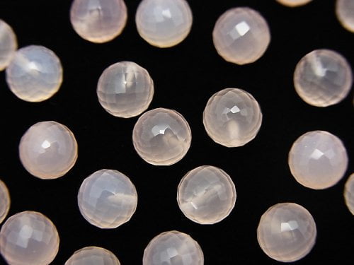 Chalcedony, Faceted Round Gemstone Beads