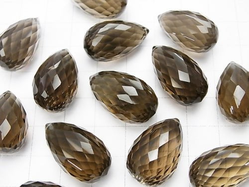 High Quality Smoky Quartz AAA Drop  Concave Cut  3pcs $29.99