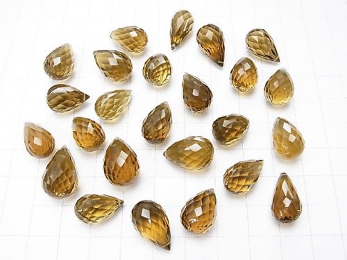 [Video] High Quality Honey Quartz AAA Drop Concave Cut 5pcs $29.99