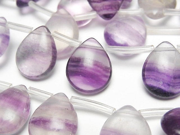 Fluorite, Pear Shape Gemstone Beads