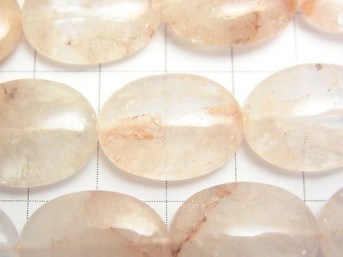 Pink color quartz Oval 20 x 15 x 6 mm half or 1 strand beads (aprx. 14 inch / 35 cm)