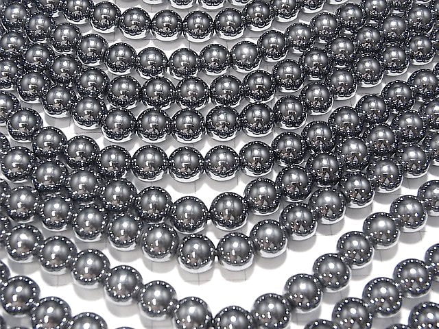 Terahertz Round 8mm [1.8mm hole] 1strand beads (aprx.15inch/37cm)