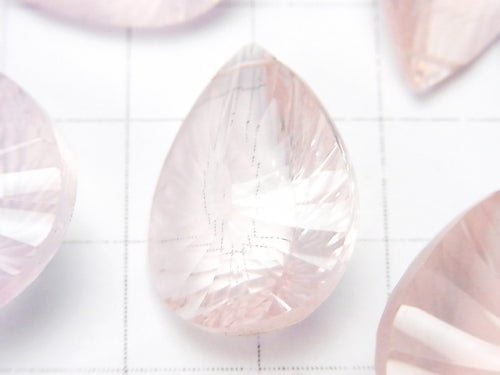 High Quality Madagascar Rose Quartz AAA - Pear shape Concave Cut 1pc $34.99