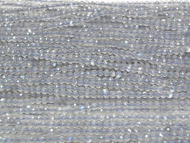 [Video]High Quality! Labradorite AAA- Small Size Faceted Round 3mm 1strand beads (aprx.15inch/36cm)