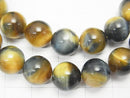 [Video] 1strand $11.79! Silver Blue & Golden Tiger's Eye AAA Round 10mm 1strand (Bracelet)