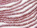 1strand $12.99! Pyrite AAA Metallic Pink Coating Faceted Button Rondelle 1strand beads (aprx.13inch / 32cm)