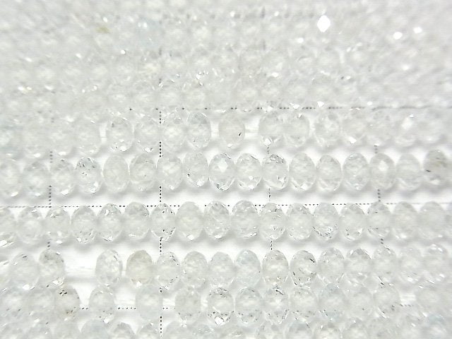 [Video]High Quality! Natural White Topaz AAA Faceted Button Rondelle 3x3x2mm 1strand beads (aprx.15inch/36cm)