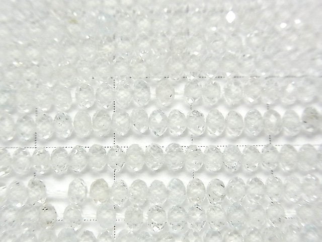 [Video]High Quality! Natural White Topaz AAA Faceted Button Roundel 3x3x2mm 1strand beads (aprx.15inch/36cm)