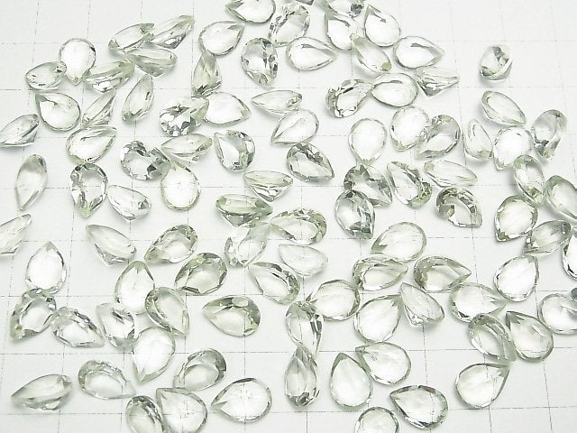 [Video]High Quality Green Amethyst AAA Loose stone Pear shape Faceted 10x7mm 5pcs