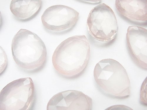 Faceted Briolette, Pear Shape, Rose Quartz Gemstone Beads