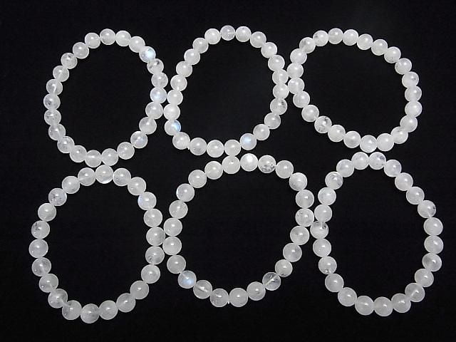 [Video] Rainbow Moonstone AA+ Round 8mm Bracelet