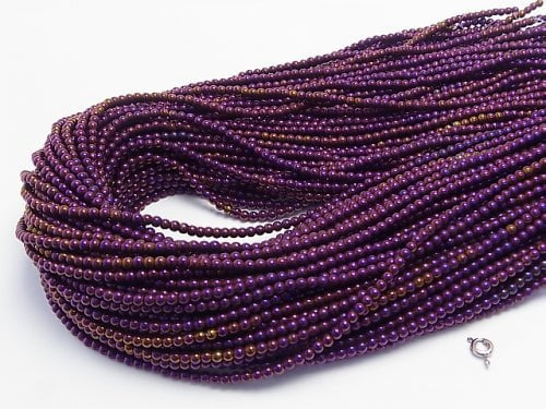 1strand $3.79! Hematite Round 3mm Metallic Purple - Red 1strand beads (aprx.15inch / 38cm)