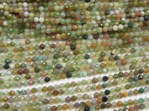 High Quality! 1strand $5.79! Indian Agate Faceted Round 2mm 1strand beads (aprx.15inch / 37cm)