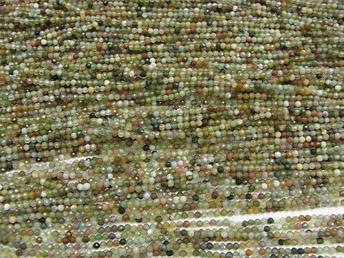 High Quality! 1strand $5.79! Indian Agate Faceted Round 2mm 1strand beads (aprx.15inch / 37cm)