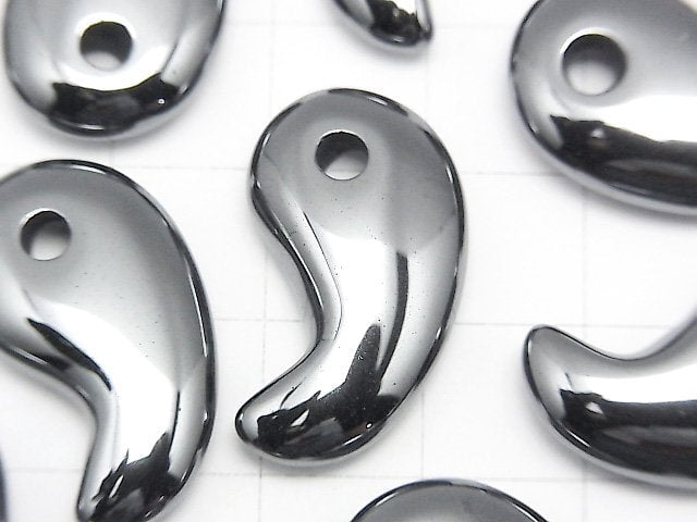 [Video]Hematite Comma Shaped Bead 26x15mm 1pc