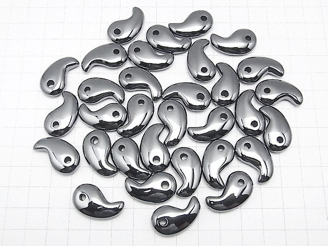 [Video]Hematite Comma Shaped Bead 26x15mm 1pc