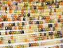 [Video]1strand $14.99! Multi Color, Cubic Zirconia AAA Faceted Button Rondelle 1strand beads (aprx.13inch / 33cm)